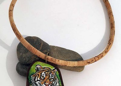 Piedra pintada tigre
