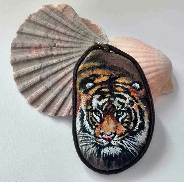 piedra pintada tigre