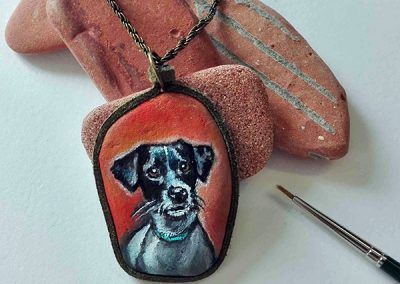 pintura miniatura perro